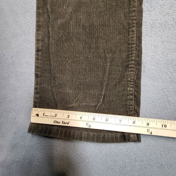 Eddie Bauer Pants Womens 10P Brown Boot Cut Corduroy Stretch Distressed - Picture 5 of 10